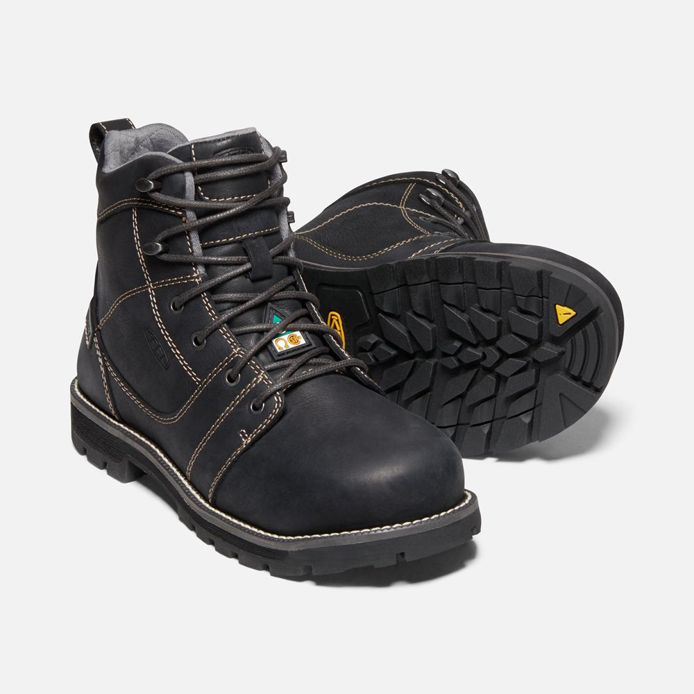 Botas de Trabajo Keen Mexico Negros - Mujer Csa Seattle 6\" Waterproof (Aluminum Toe) - SF7314960